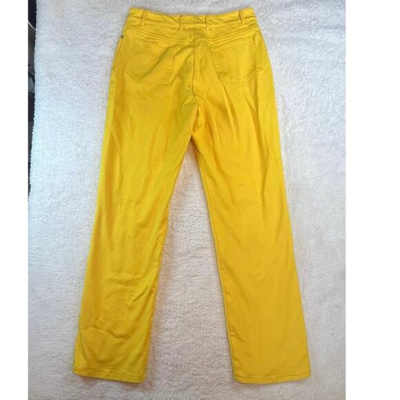 St John Sport by Marie Gray Women’s Yellow Jeans Pants Sz 8 Casual Straight Leg - Picture 2 of 8